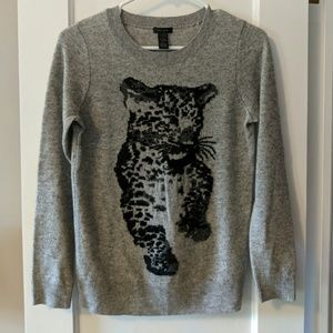 Cashmere leopard sweater